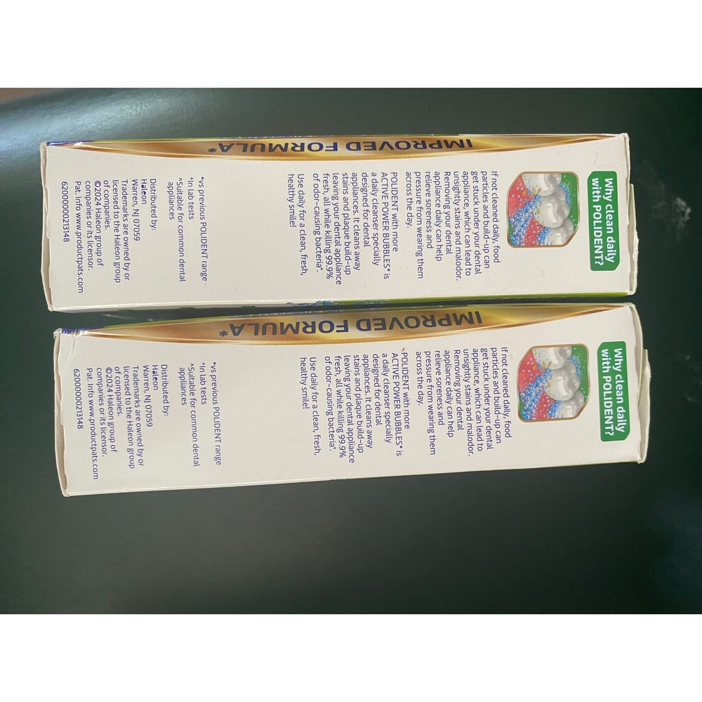Polident 3 Minute Dental Appliance Cleanser 60ct Mint Fresh New Exp 2028 Bundle - Picture 2 of 6